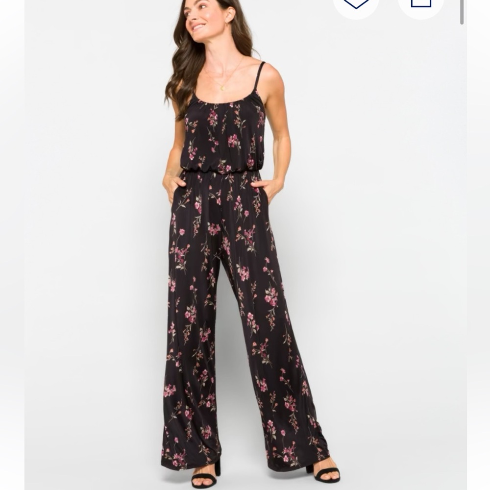 Kaileigh Adalia Black Floral Jumpsuit